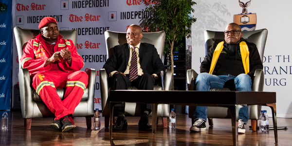 #WitsDebate - the Battle for Joburg with Floyd-Shivambu (EFF), Herman-Mashaba (DA) and Geoffrey Makhubo (ANC) in the Great Hall