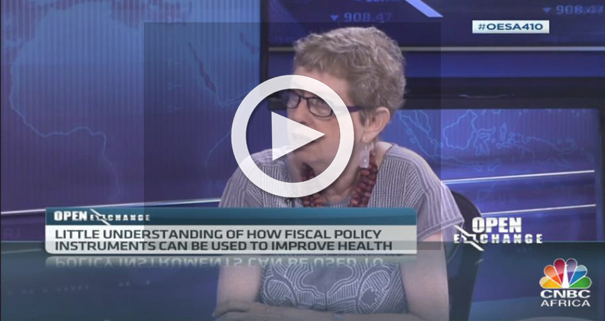 Professor Karen Hofman on CNBC Africa talking about the latest research on SSBs taxation