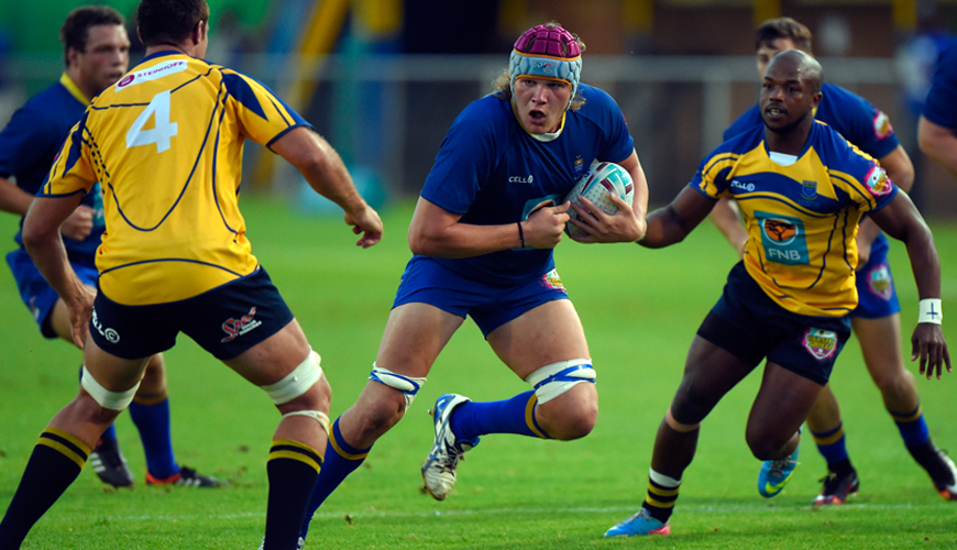 Wits' Rhyno Herbst in action against UWC during a Varsity Shield match. [Image courtesy of Saspa]
