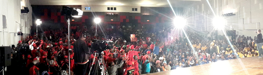 The Great Hall fills up for the #WitsDebate - the Battle for Joburg