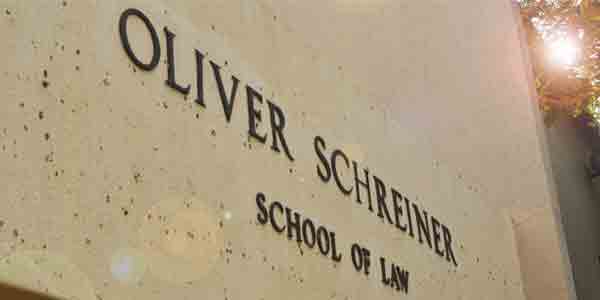 Oliver Schreiner School of Law entrance sign Oliver Schreiner School of Law entrance sign