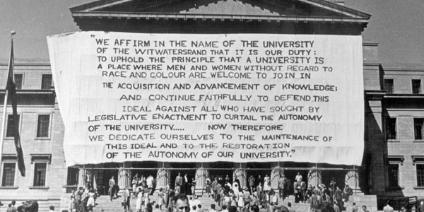 Political activism at Wits in the 1950s | Curiosity 14: #Wits100 © https://www.wits.ac.za/curiosity/