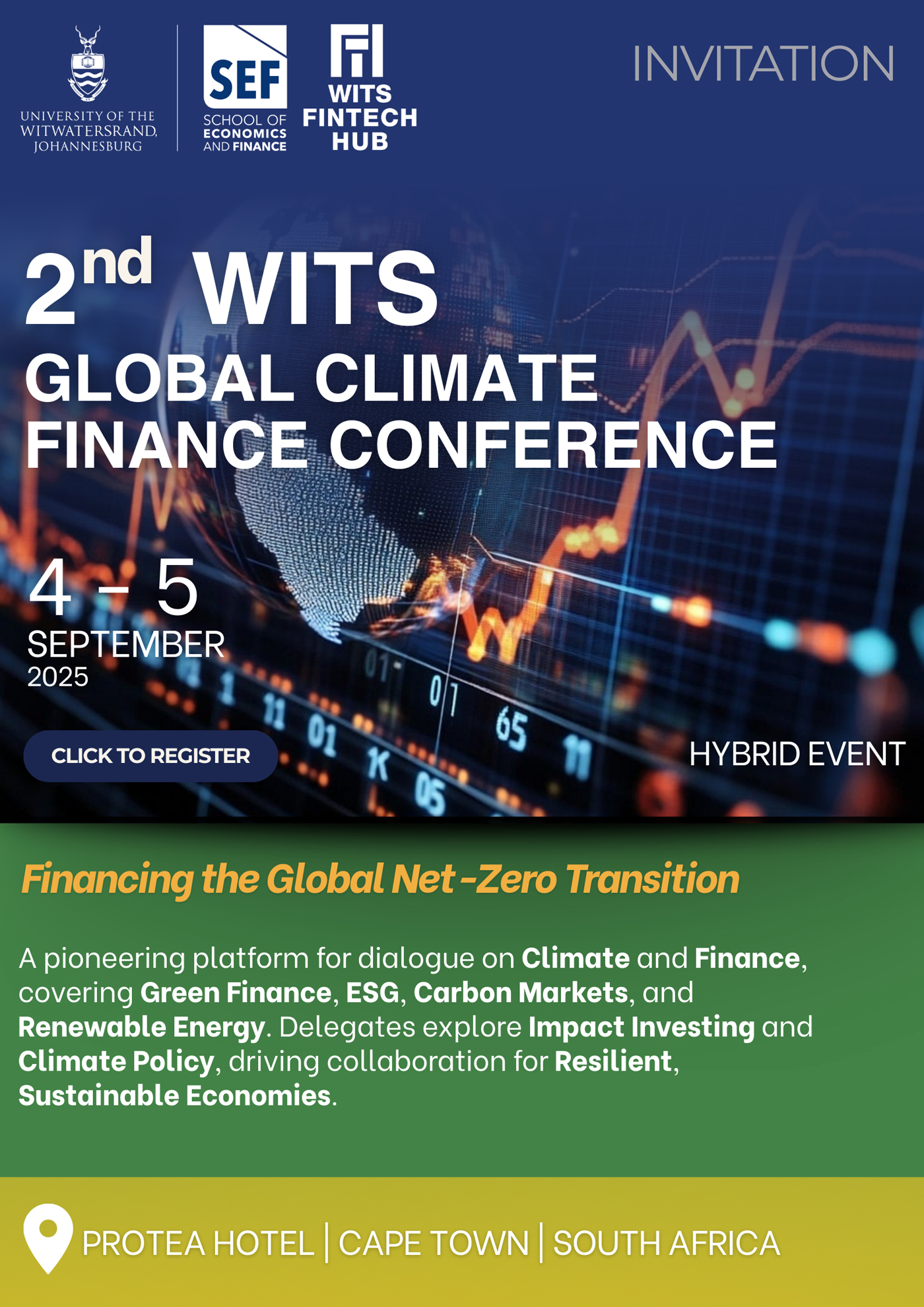 Global climate finance conference poster