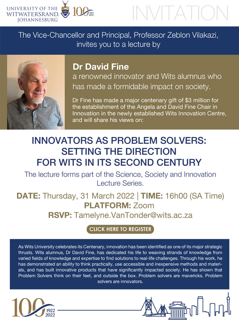 Click here to register for the Dr David Fine webinar