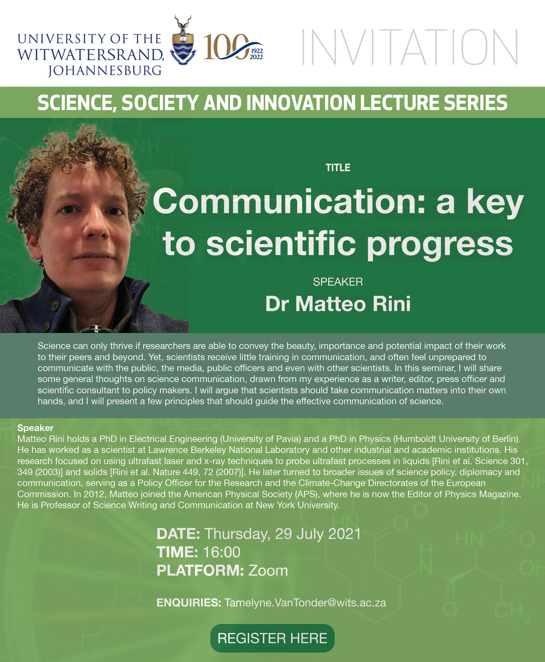 Communication: a key to scientific progress