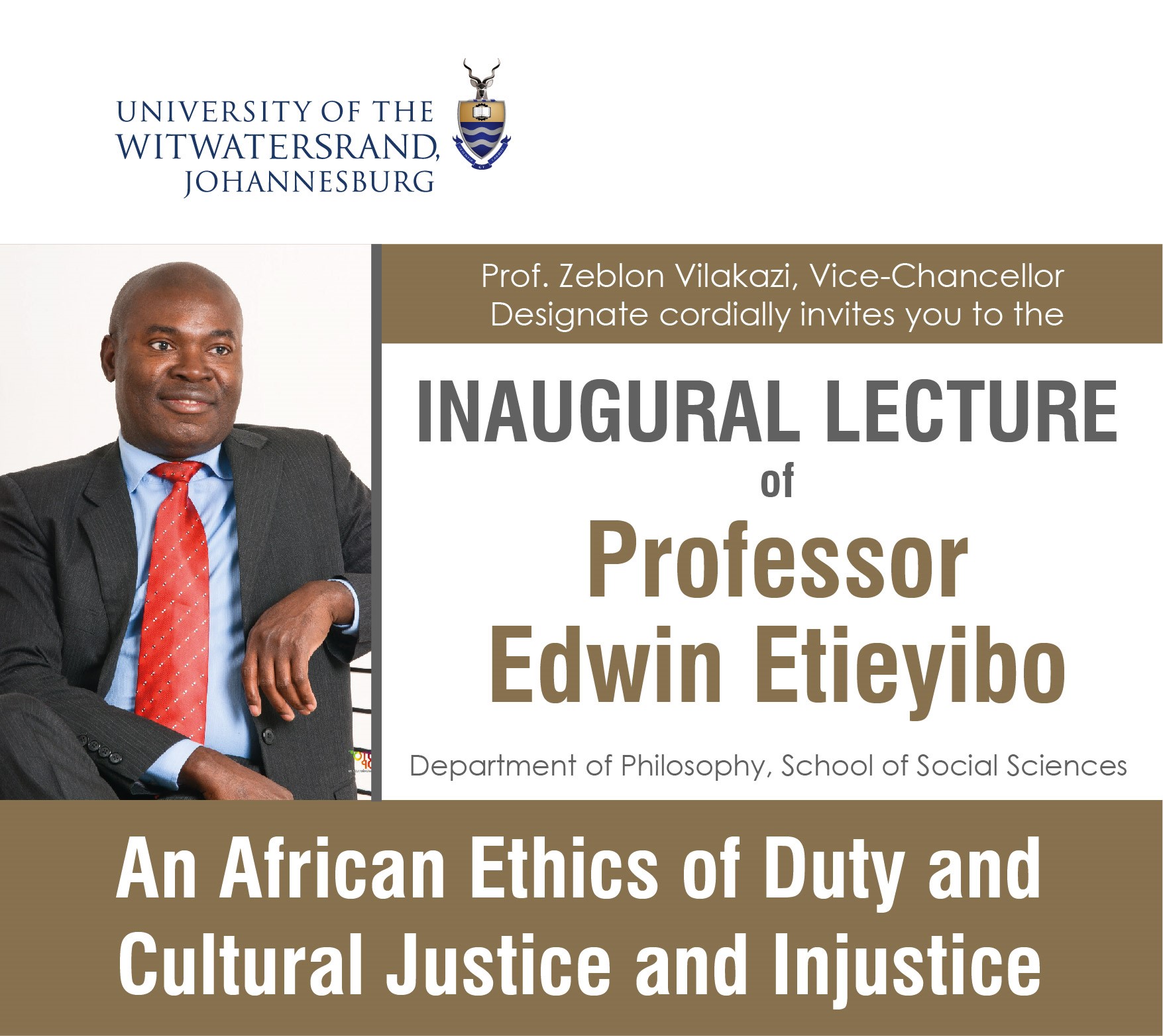Professor Edwin Etieyibo - Inaugural Lecture