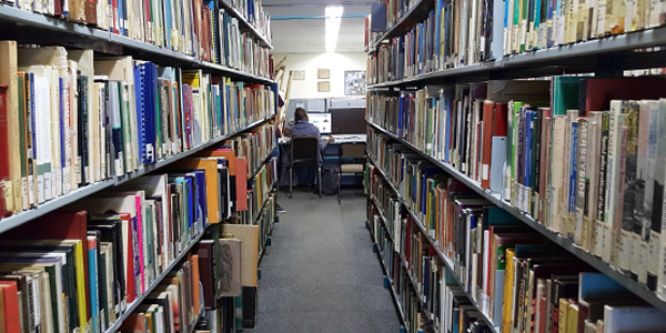 Studying in the library