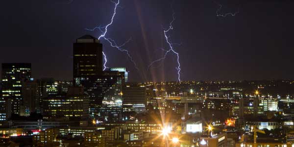 Lightning in Johannesburg, South Africa. © Lauren Mulligan