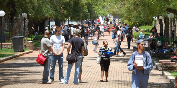 Students on campus