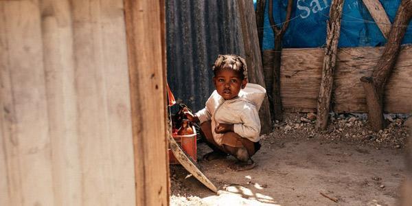 Living in poverty. Living in poverty.