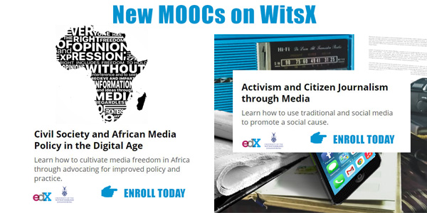 New MOOCs on WitsX New MOOCs on WitsX