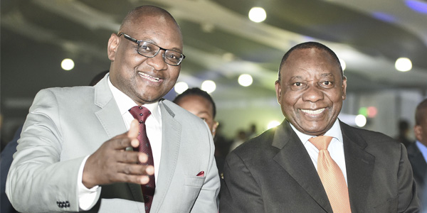 President Cyril Ramaphosa with Gauteng Premier David Makhura. (Photo: GCIS)