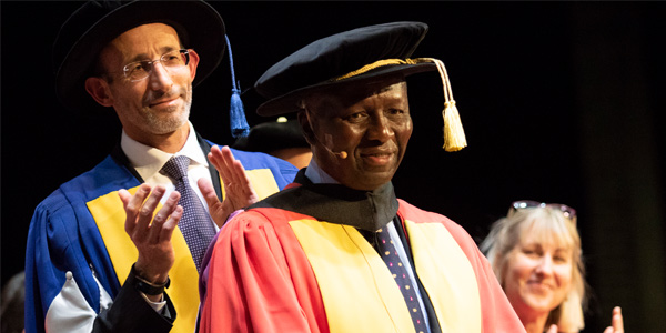 Justice Dikgang Moseneke receiving an honorary Doctorate of Laws from Wits University Justice Dikgang Moseneke receiving an honorary Doctorate of Laws from Wits University