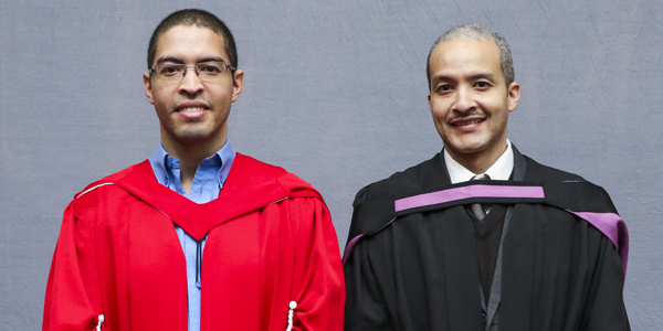 Dr Karl (left) and Kevin van Wyk, sons of the late author Chris van Wyk who was awarded an honorary doctorate degree posthumously by Wits University. Dr Karl (left) and Kevin van Wyk, sons of the late author Chris van Wyk who was awarded an honorary doctorate degree posthumously by Wits University.