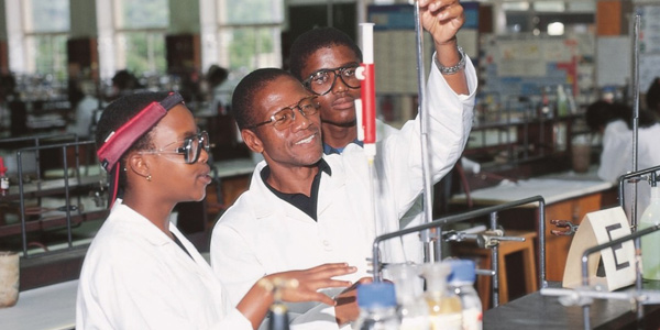 Students in lab Students in lab