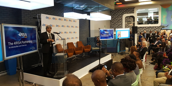 Professor Adam Habib, Wits University Vice-Chancellor, welcoming delegates to the @4IRSA #DigitalEconomicSummit media launch