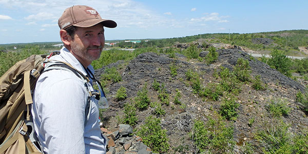 Prof Rais Latypov at the Sudbury Igneous Complex in Canada.