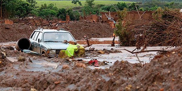The results of a tailings dam failure.