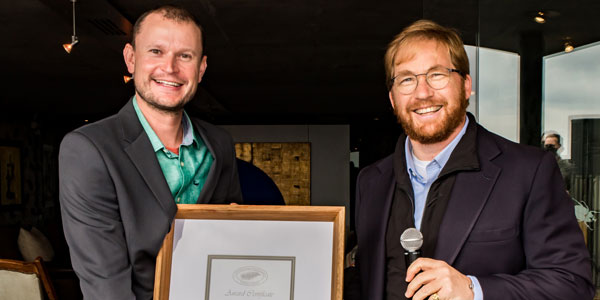 Dr Bernard Coetzee receives the Jennifer Ward Oppenheimer grant. Dr Bernard Coetzee receives the Jennifer Ward Oppenheimer grant.