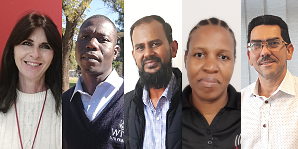 Wits staff members, Wendy Holmes, Hassan Shirinda, Tabrez Jooman, Percy Nkomo and Charles Gilbert