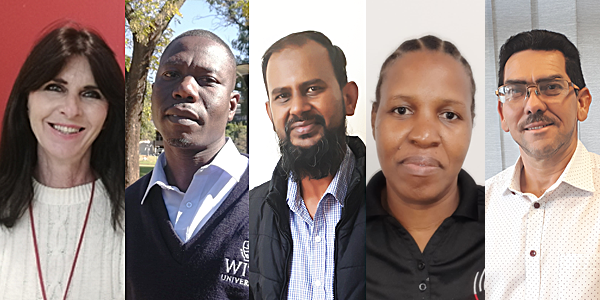 Wits staff members, Wendy Holmes, Hassan Shirinda, Tabrez Jooman, Percy Nkomo and Charles Gilbert Wits staff members, Wendy Holmes, Hassan Shirinda, Tabrez Jooman, Percy Nkomo and Charles Gilbert