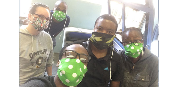 Student volunteers of the Wits Face Shield Project Student volunteers of the Wits Face Shield Project