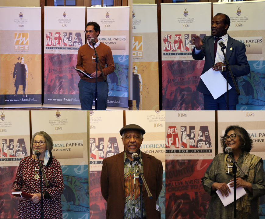Speakers at the relaunch of the South African History Archive (SAHA)