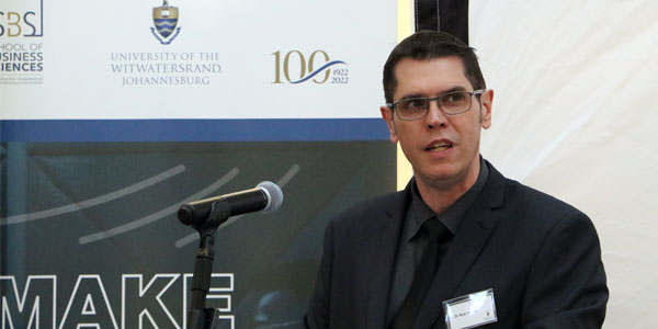 Dr Robert Venter, Project Leader for the new Wits Entrepreneurship Clinic