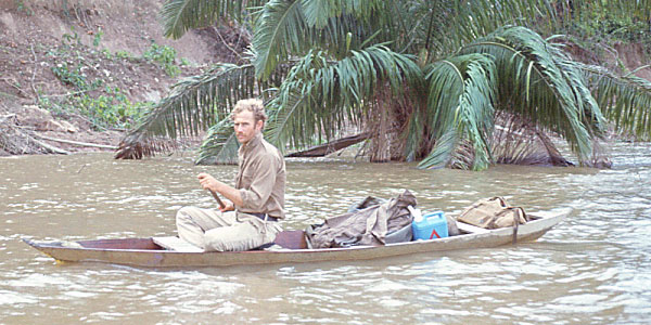 Kurt Sartorius paddles down the Rio Madeira in 1972. Credit: Colin Amm Kurt Sartorius paddles down the Rio Madeira in 1972. Credit: Colin Amm