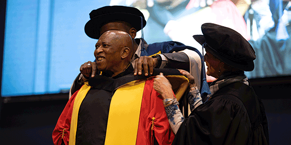 Acclaimed author Prof. Zakes Mda awarded an Honorary Doctorate in Literature by Wits Univeristy Acclaimed author Prof. Zakes Mda awarded an Honorary Doctorate in Literature by Wits Univeristy