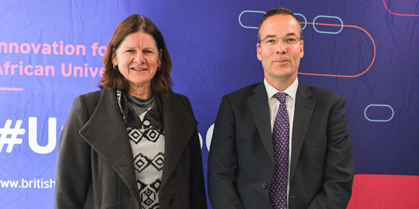 Professor Lynn Morris, Deputy Vice-Chancellor: Research and Innovation, Wits University and Scott McDonald, CEO, British Council Professor Lynn Morris, Deputy Vice-Chancellor: Research and Innovation, Wits University and Scott McDonald, CEO, British Council