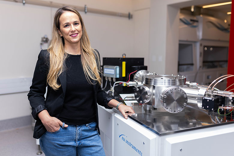Dr Karen Smit in the newly developed Isotope laboratory in the School of Geosciences at Wits University.