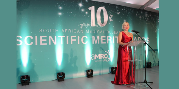 Glenda Gray Wits Prof and SAMRC CEO and President at the SAMRC Scientific Merit Awards600x300
