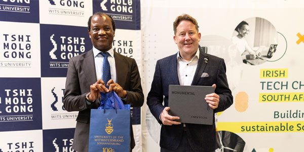 Professor Zeblon Vilakazi and Irish Minister Darragh O’Brien T.D.