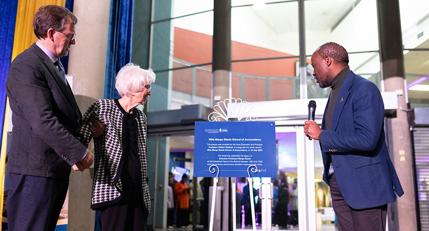 The Wits School of Accountancy is renamed as the Wits Margo Steele School of Accountancy