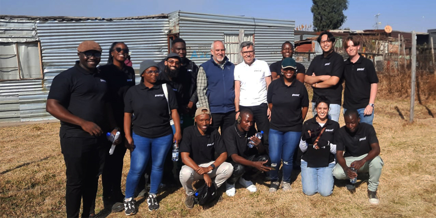 The Peco Power team in Nomzamo Cultural Village