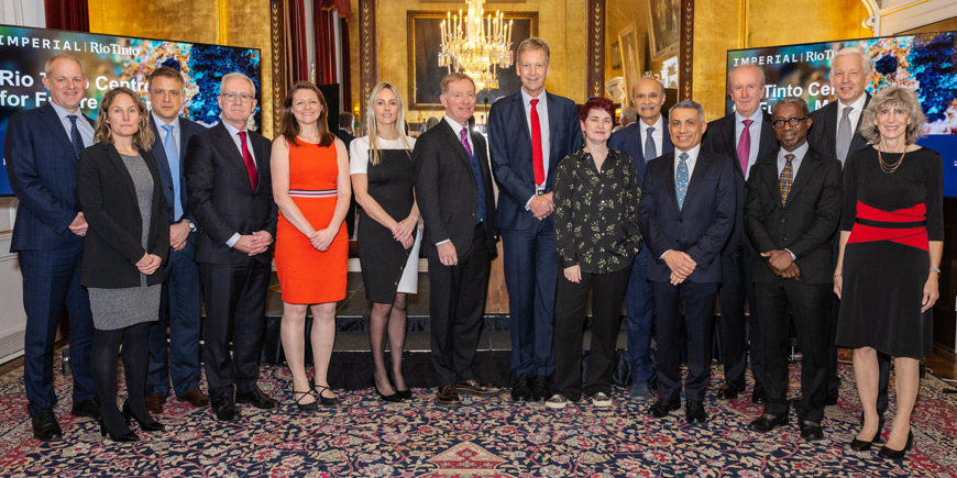 Launch of the Rio Tinto Centre for Future Materials. Credit Fergus Burnett / Imperial College London