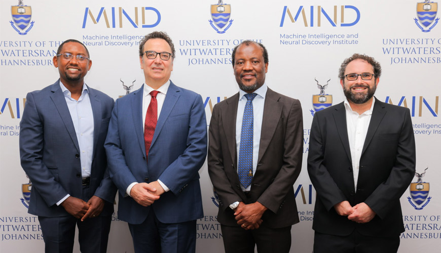 MIND Institute Launch_Dr Solomon Assefa, Dr Alessandro Curioni, Professor Zeblon Vilakazi and Professor Benjamin Rosman