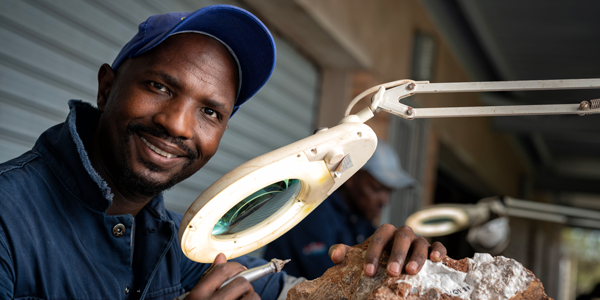 Itumeleng Molefe comes from a long line of fossil technicians