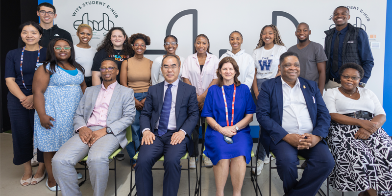 Wits students with dignitaries ahead of their trip to China