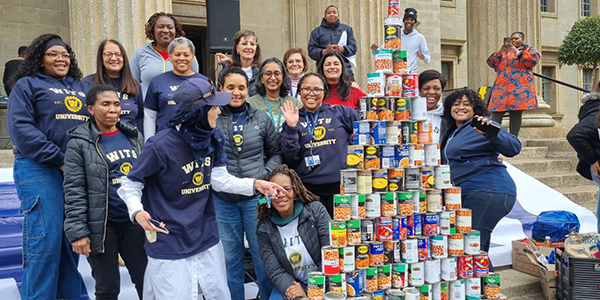 Towering kindness during Mandela Challenge