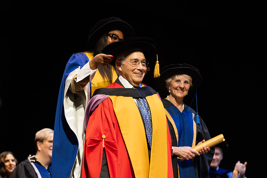 Bill Frankel was awarded with an Honorary Doctorate