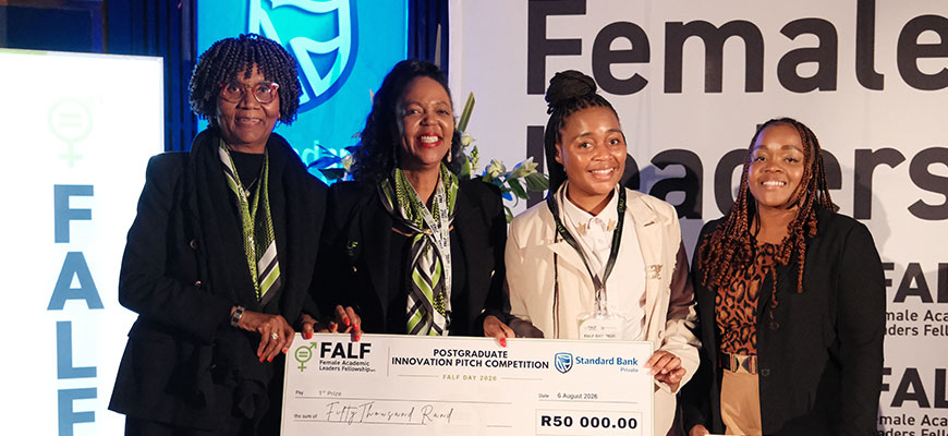 FALF's Postgraduate Innovation Competition winner Dr Khanani Mchumele, founder of CXC Biosciences