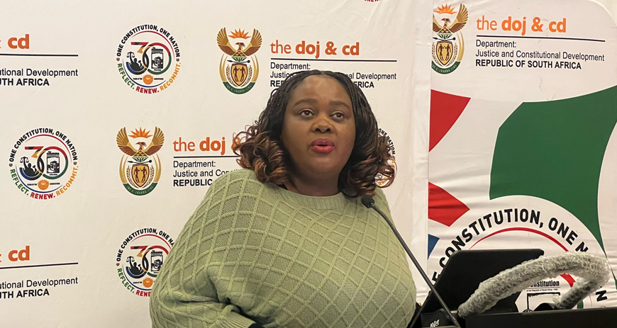 Minister of Justice and Constitutional Development Mmamoloko Kubayi told students that they should become active citizens