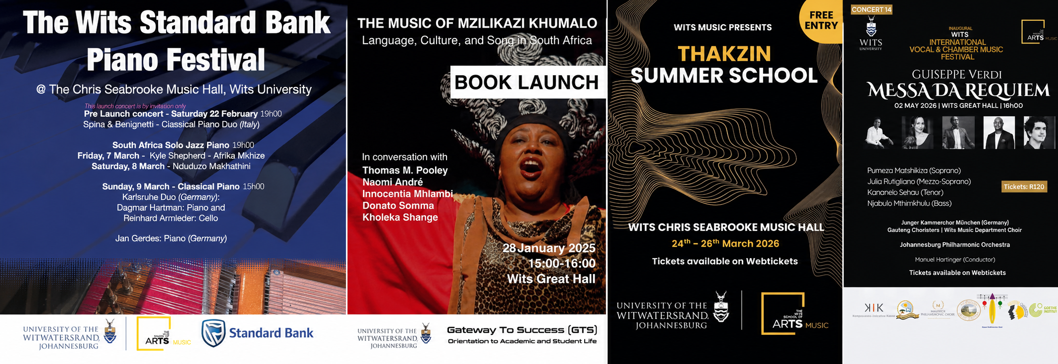A creative and intellectually stimulating environments: the Wits Music Departments hosts public concerts and workshops