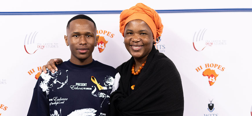 Son and mom Tumisho and Millicent Mabulela have walked their own journey with HI HOPES