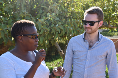 Dr Julia Mumbo (CSIR delegate) and Dr Joseph Daron (Met Office)