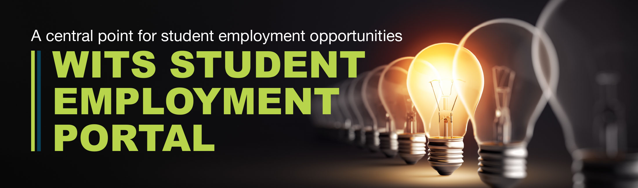 Banner with link to the student employment portal