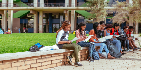 Students outside Science Stadium_image credit Shivan Parusnath