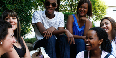 students on campus